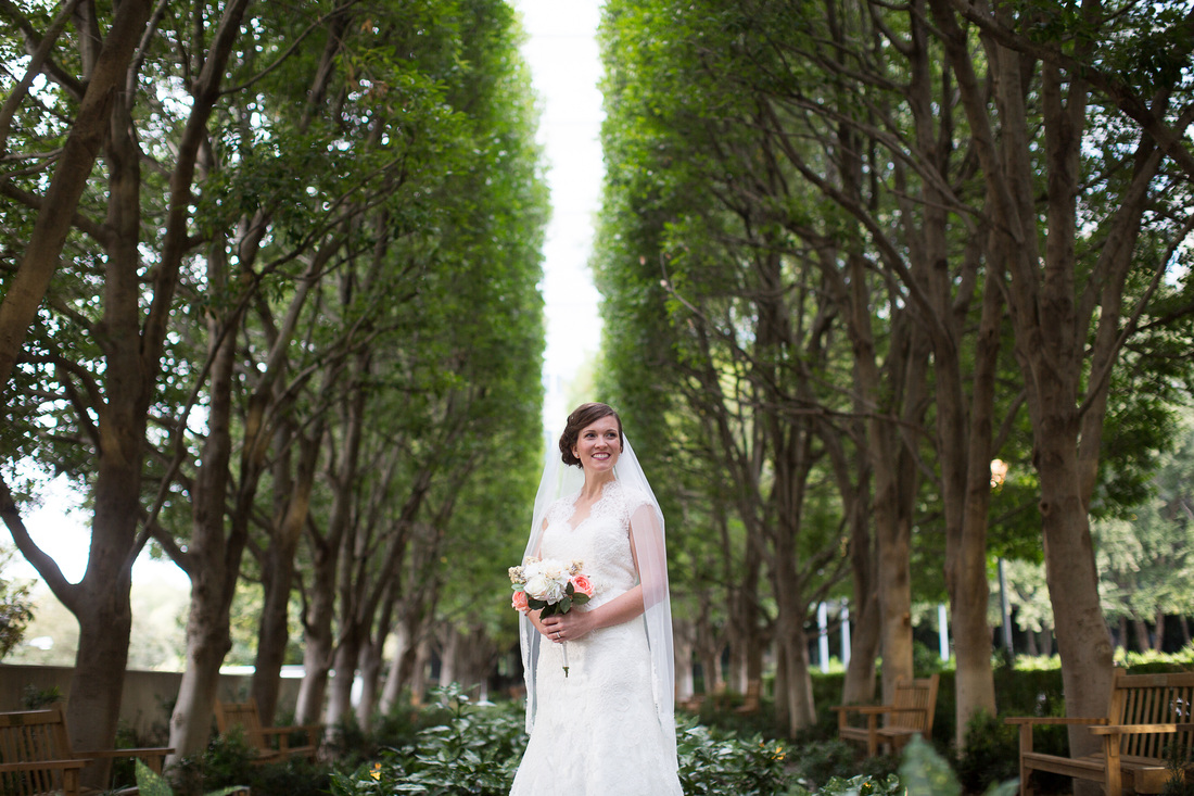 bridal portrait downtown dallas marie gabrielle gardens texas
